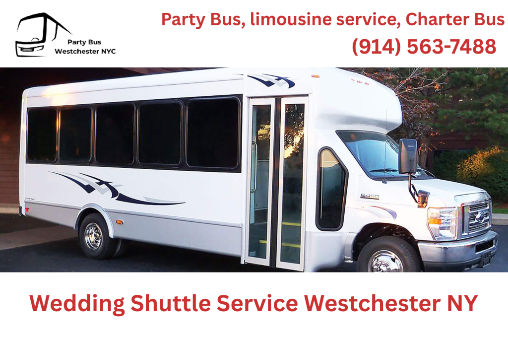 Wedding shuttle bus near Westchester venue
