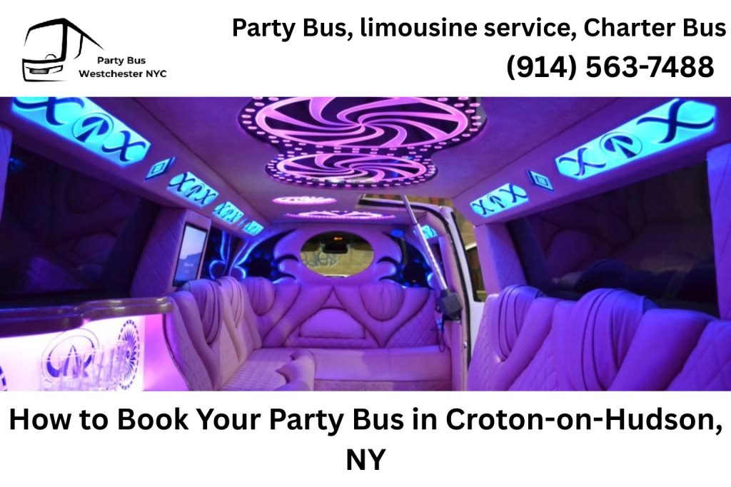 Customer booking a Croton-on-Hudson NY party bus online using smartphone