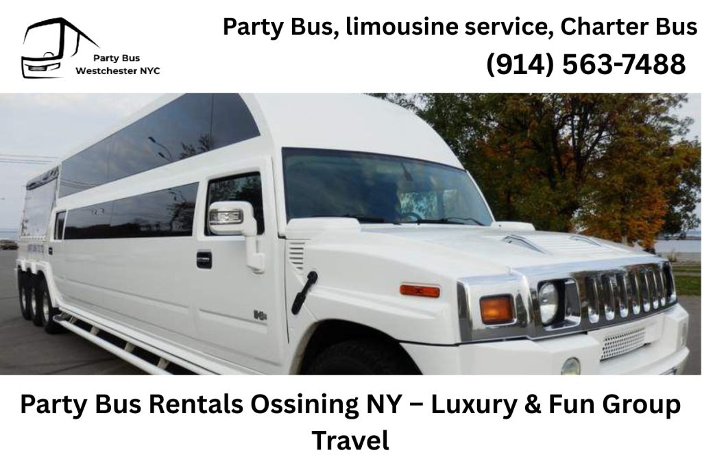 Luxury party bus service in Ossining NY for weddings, birthdays, and events