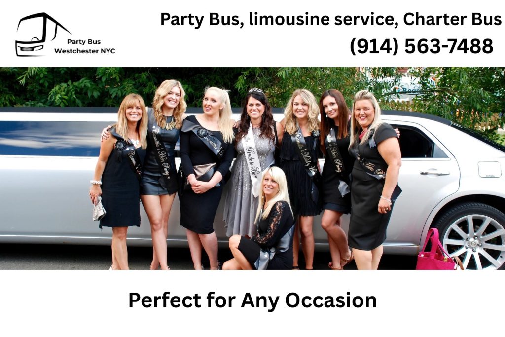 Party bus rental in Sleepy Hollow NY for weddings, birthdays, and proms