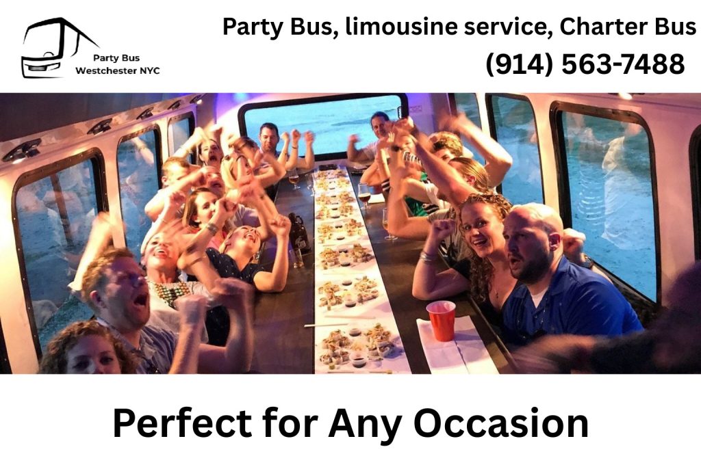 Party bus rental in Chappaqua NY for weddings, birthdays, and family celebrations