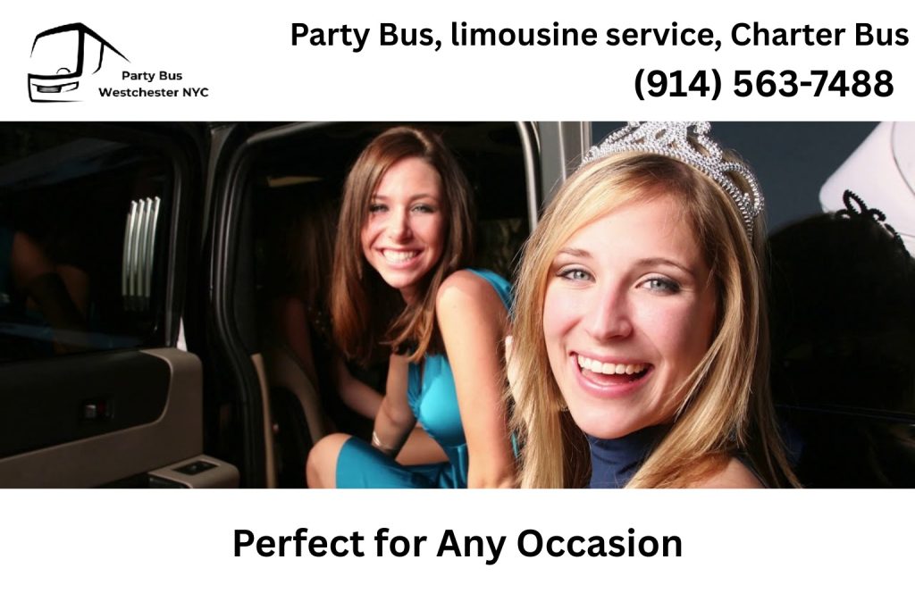 Party bus rental in Elmsford NY for weddings, proms, and celebrations