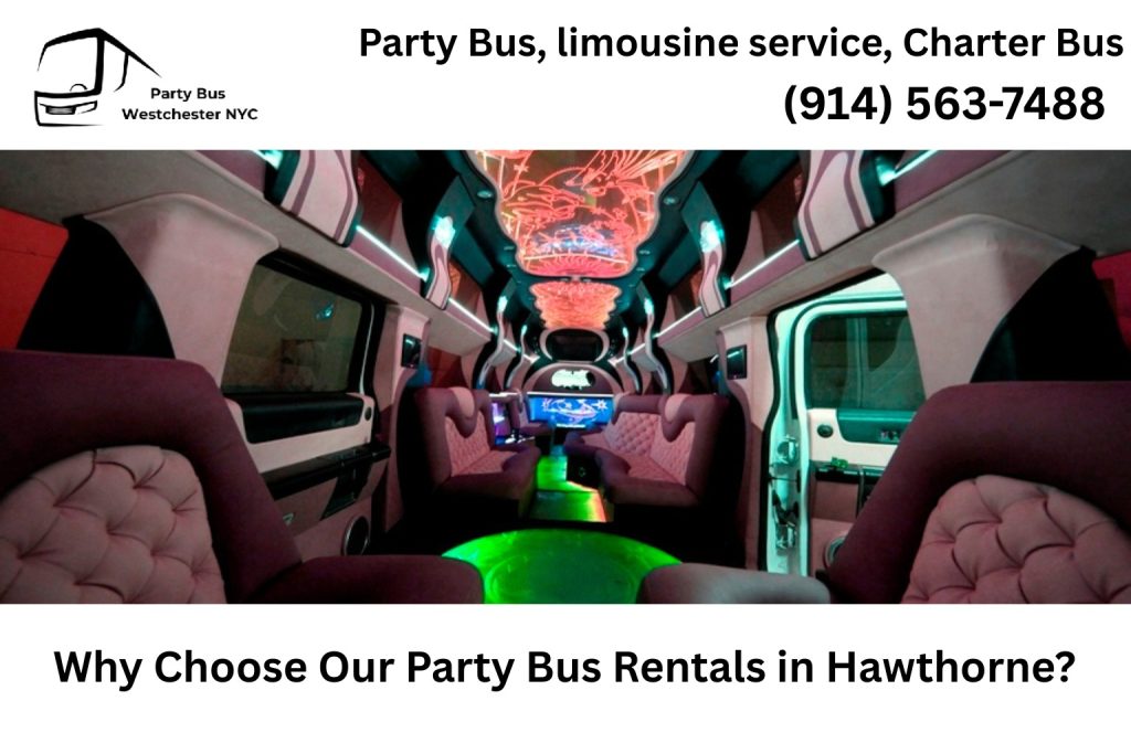 Luxury party bus service in Hawthorne NY for weddings, birthdays, and corporate events