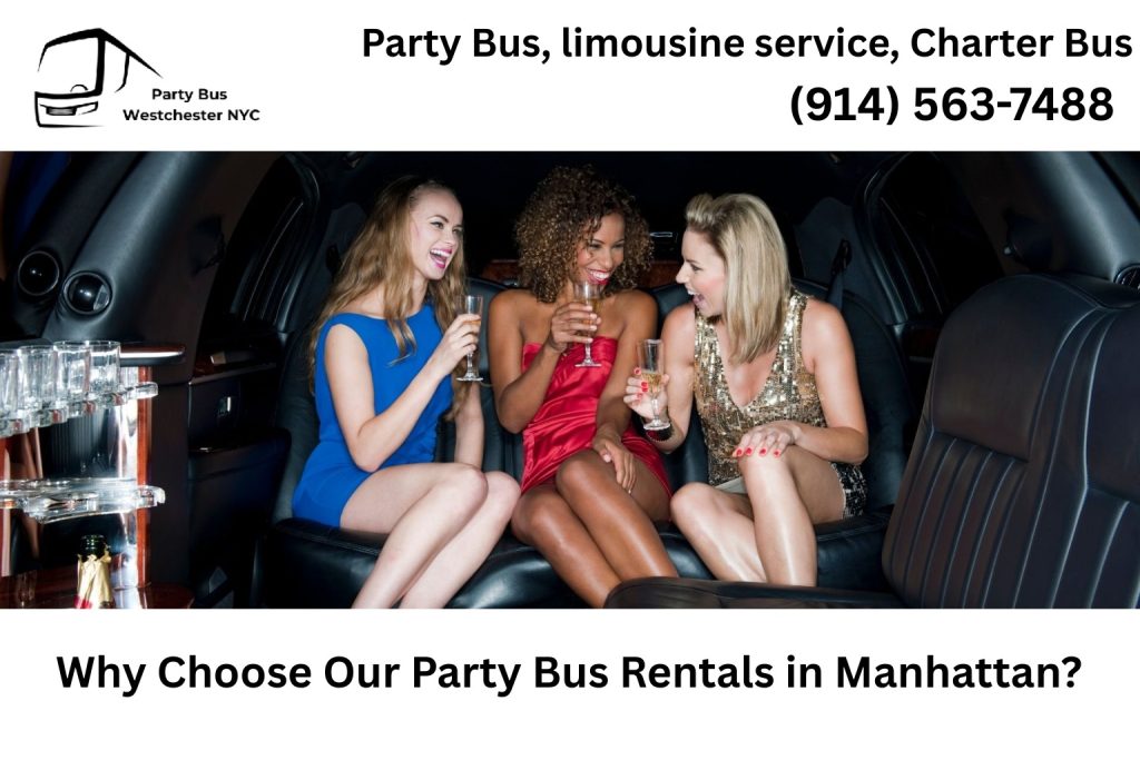 Luxury party bus service in Manhattan NY for weddings, birthdays, and corporate events