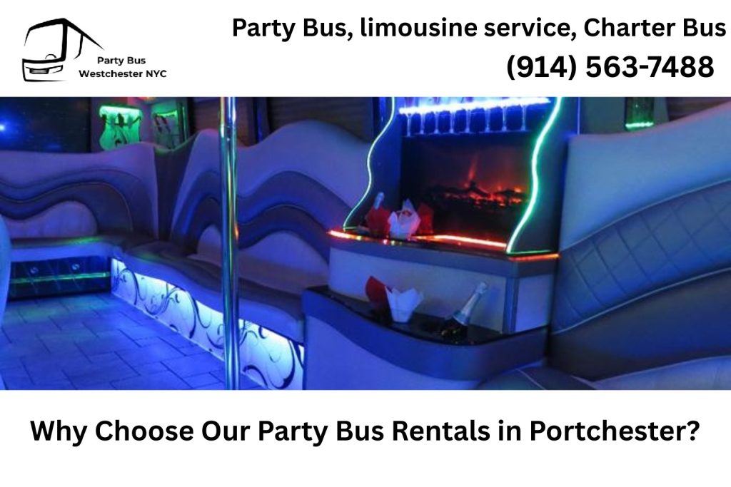 Luxury party bus service in Port Chester NY for weddings, proms, and corporate events