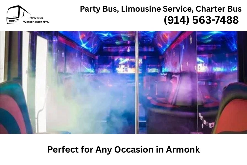Party bus rental in Armonk NY for weddings, birthdays, and celebrations