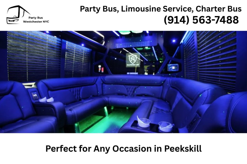 Party bus rental in Peekskill NY for weddings, proms, and celebrations