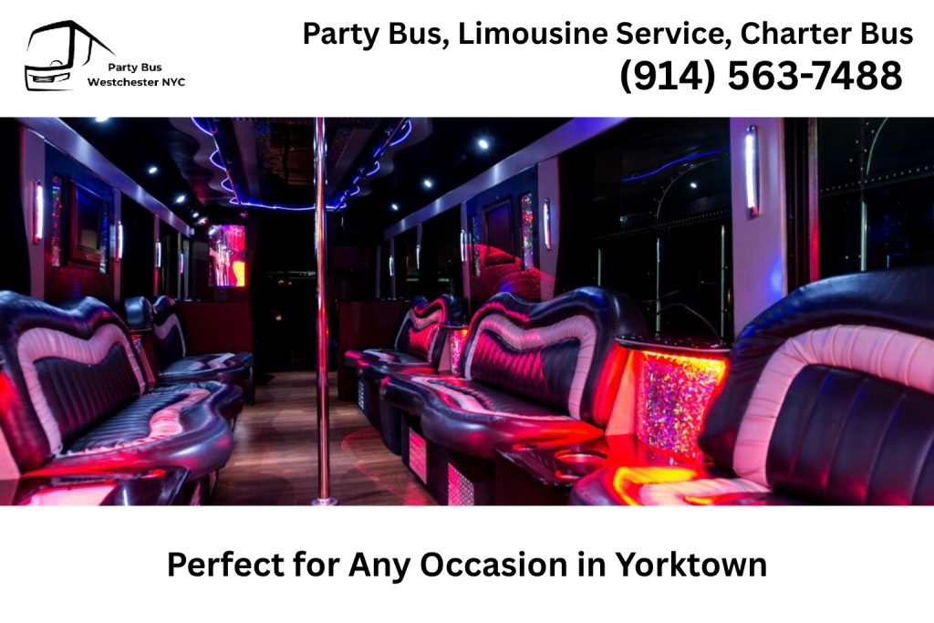 Party bus rental in Yorktown NY for weddings, birthdays, and proms