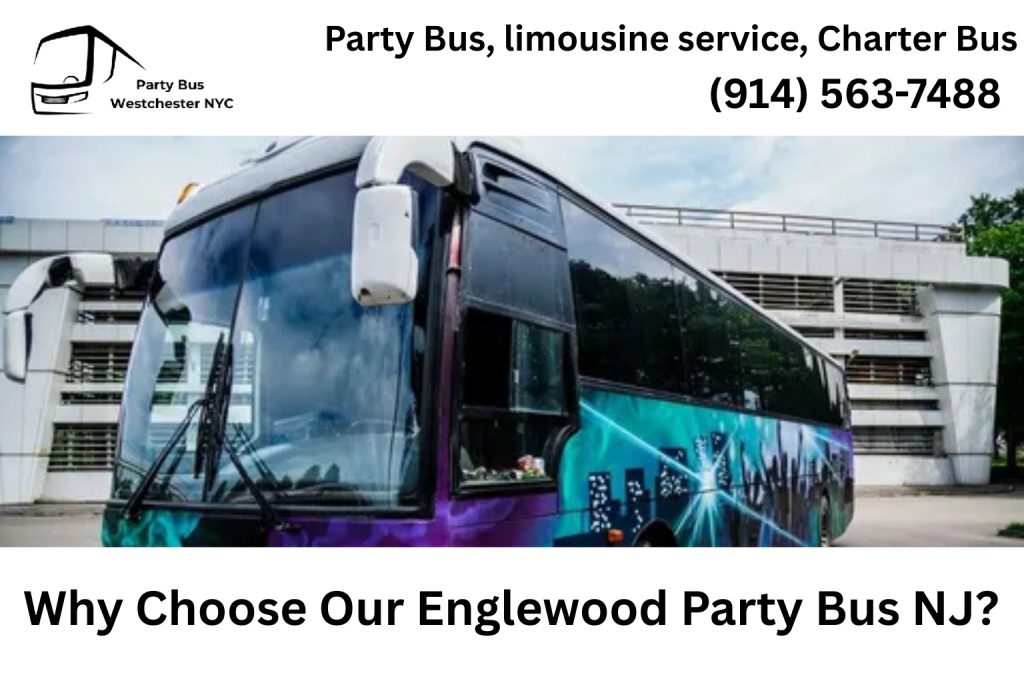 Luxury party bus rental in Englewood NJ for events and group travel