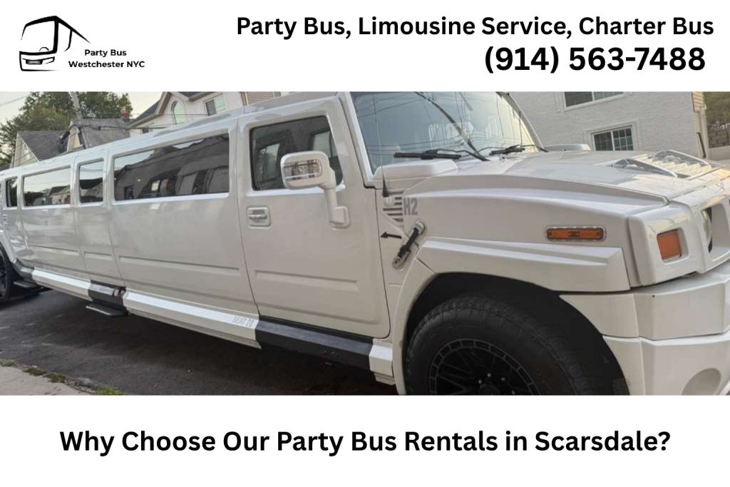 Luxury party bus rental in Scarsdale NY for events and celebrations