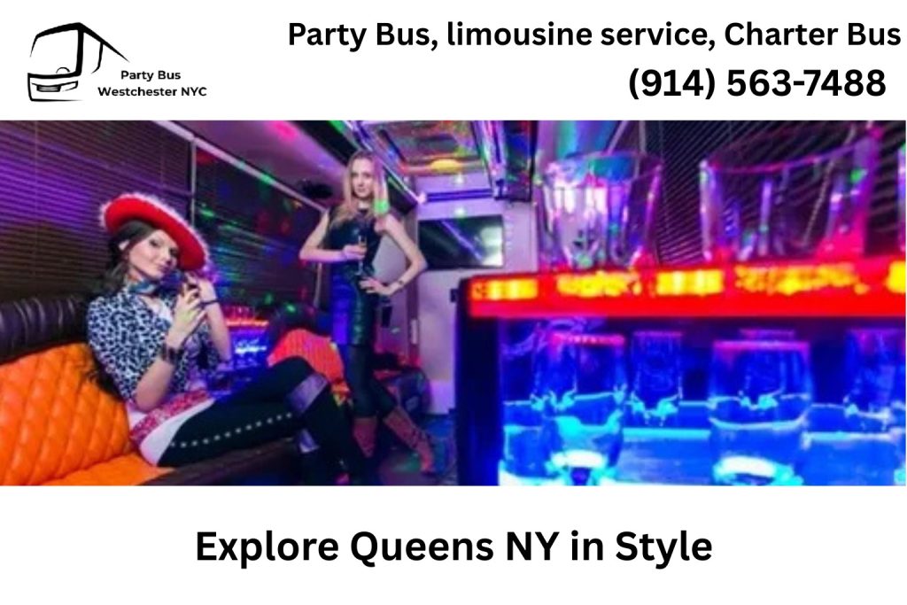 Party bus touring Queens NY attractions