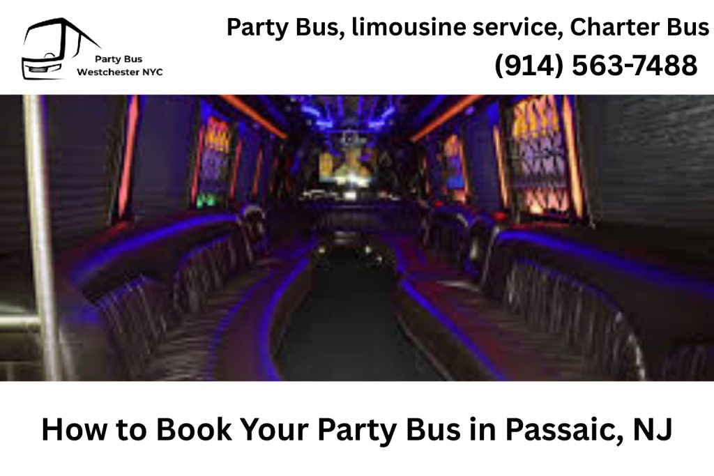 Customer reserving a Passaic NJ party bus online using a mobile device