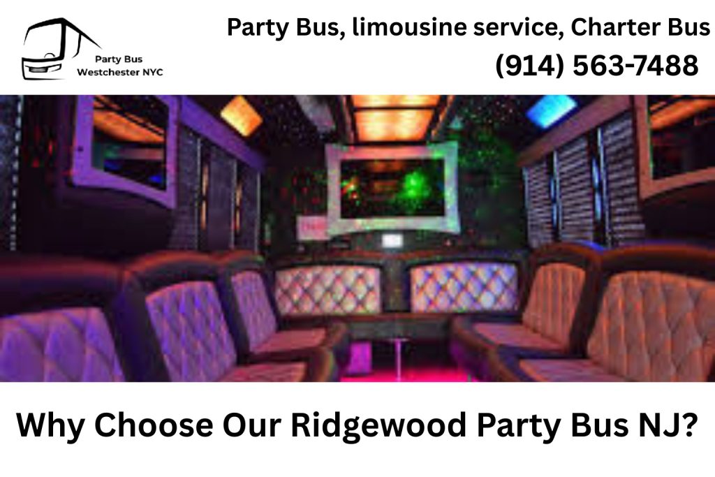 Luxury party bus rental in Ridgewood NJ for group events and celebrations