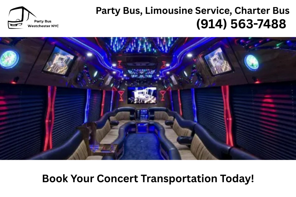 Book concert party bus transportation today