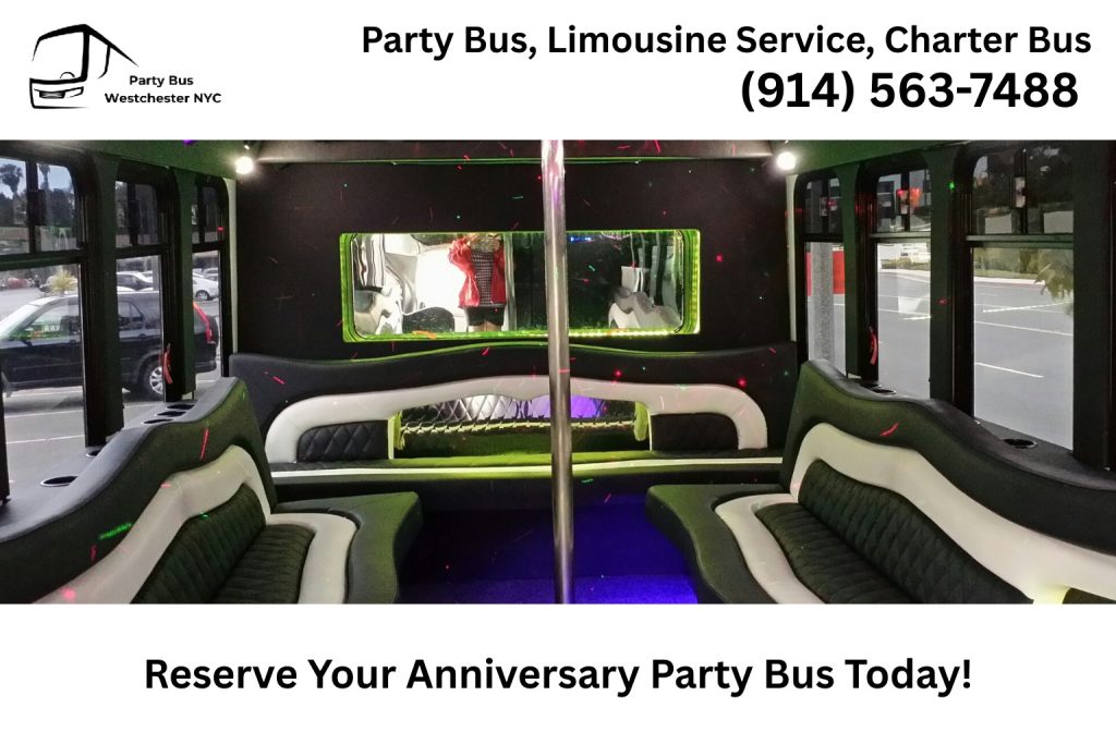 Reserve anniversary party bus rental today