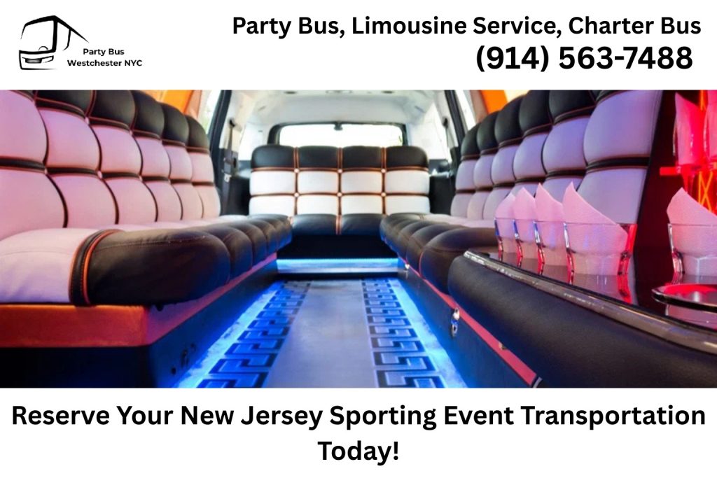 Reserve New Jersey sporting event party bus today