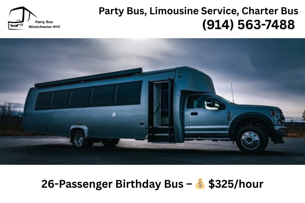 26 passenger birthday party bus rental