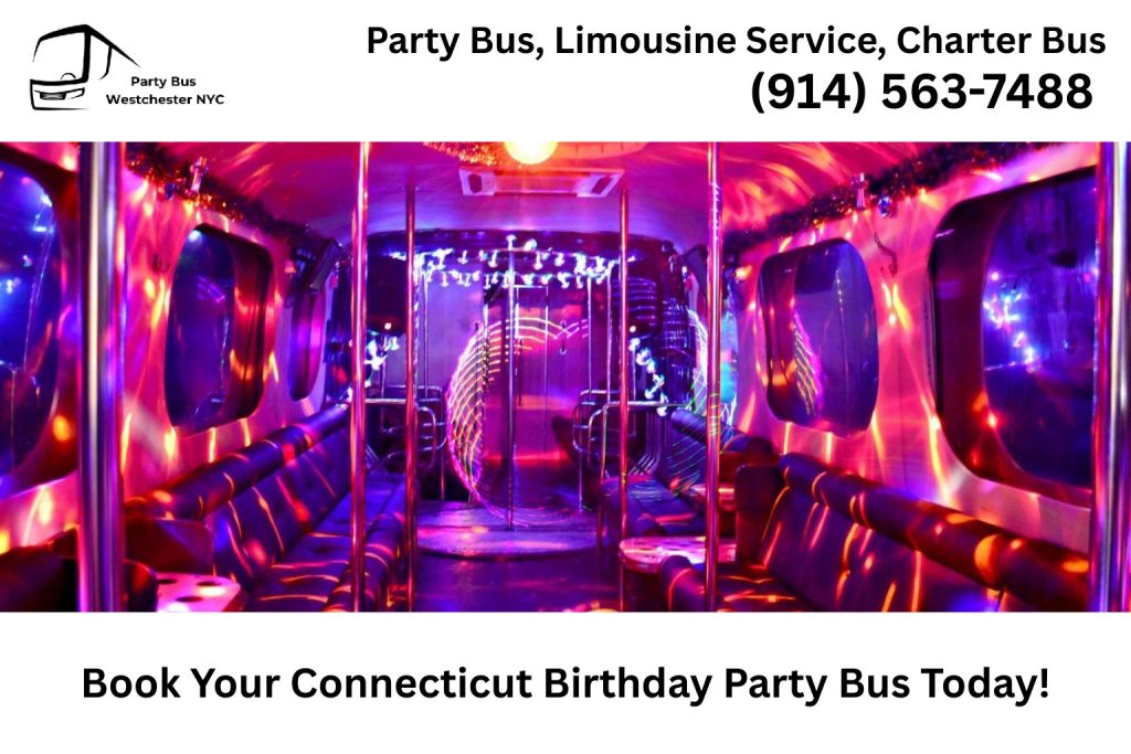 Book Connecticut birthday party bus rental today