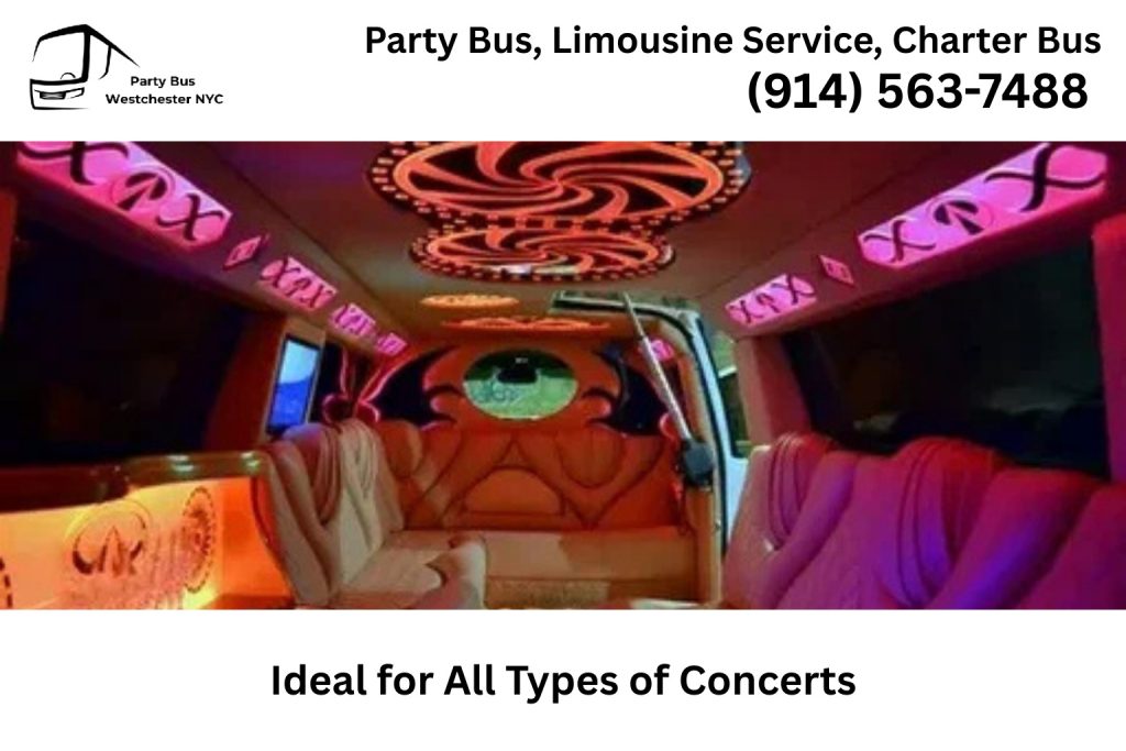 Party bus for all types of concerts in Connecticut