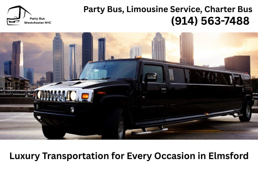Luxury limousine transportation for weddings and events in Elmsford NY