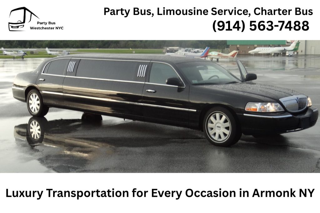 Luxury limousine transportation for weddings and events in Armonk NY