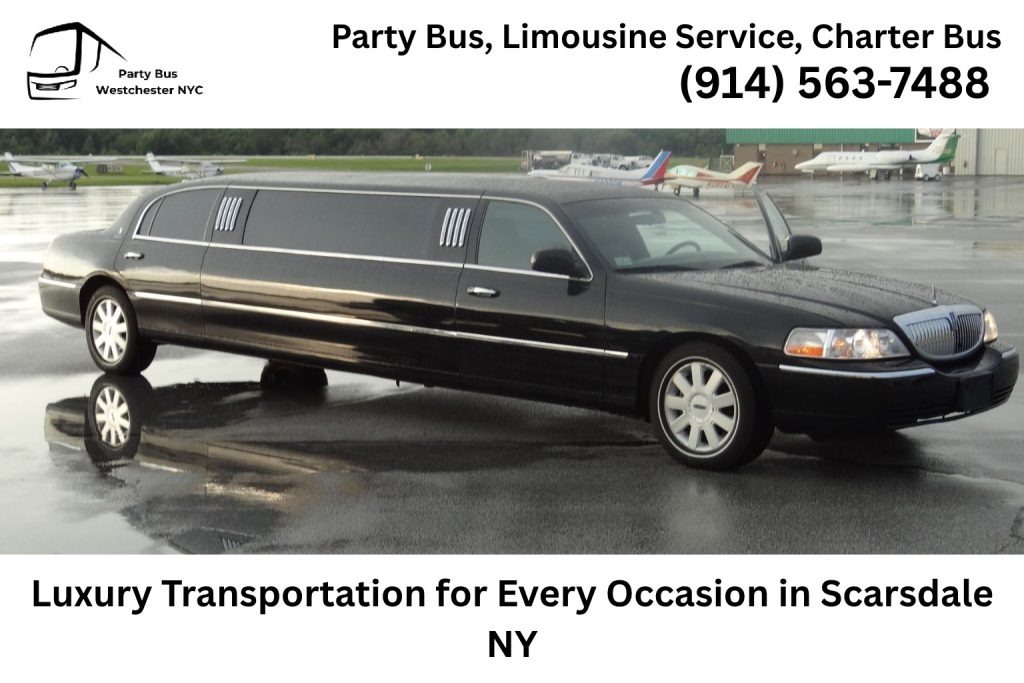 Luxury limousine transportation for weddings and events in Scarsdale NY