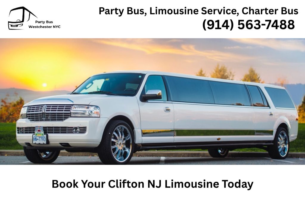 Book Clifton NJ limousine service for weddings airport transfers corporate travel and special events